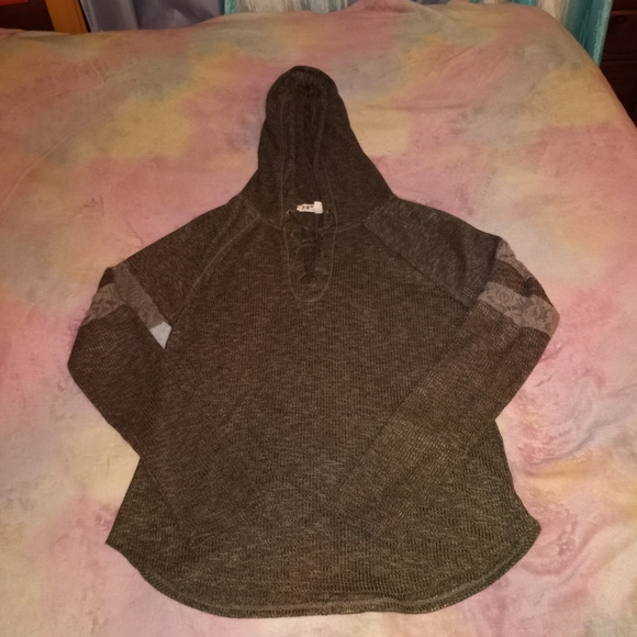 💕5 for 25$ Medium JOLT Olive Green Cozy Hooded Sweatshirt - Picture 6 of 8